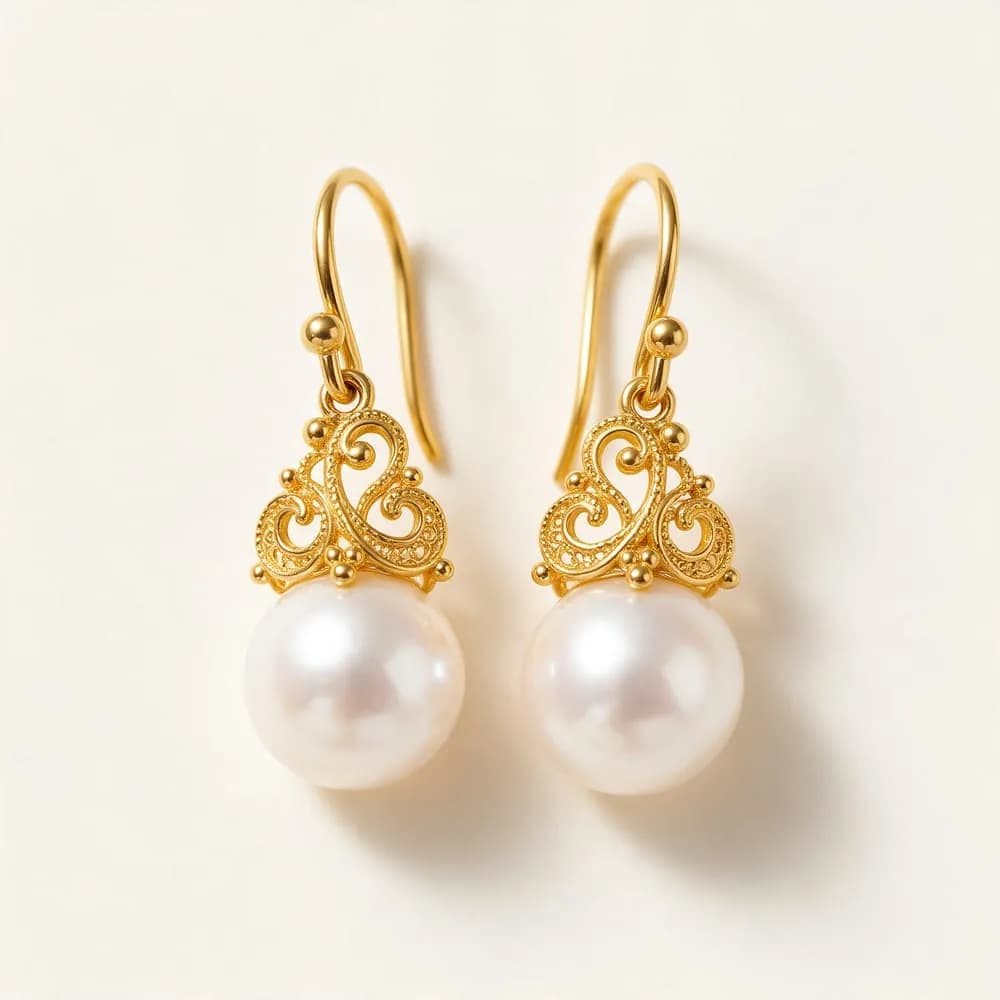 Pearl drop earrings